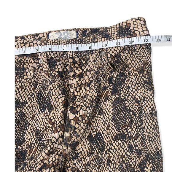Free People Two Faced Snakeskin Raw Hem Pants Women's Size 28 We The Fre… - Picture 6 of 8